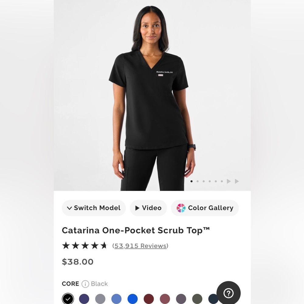 SOLD Women’s Figs Catarina scrub top - 2